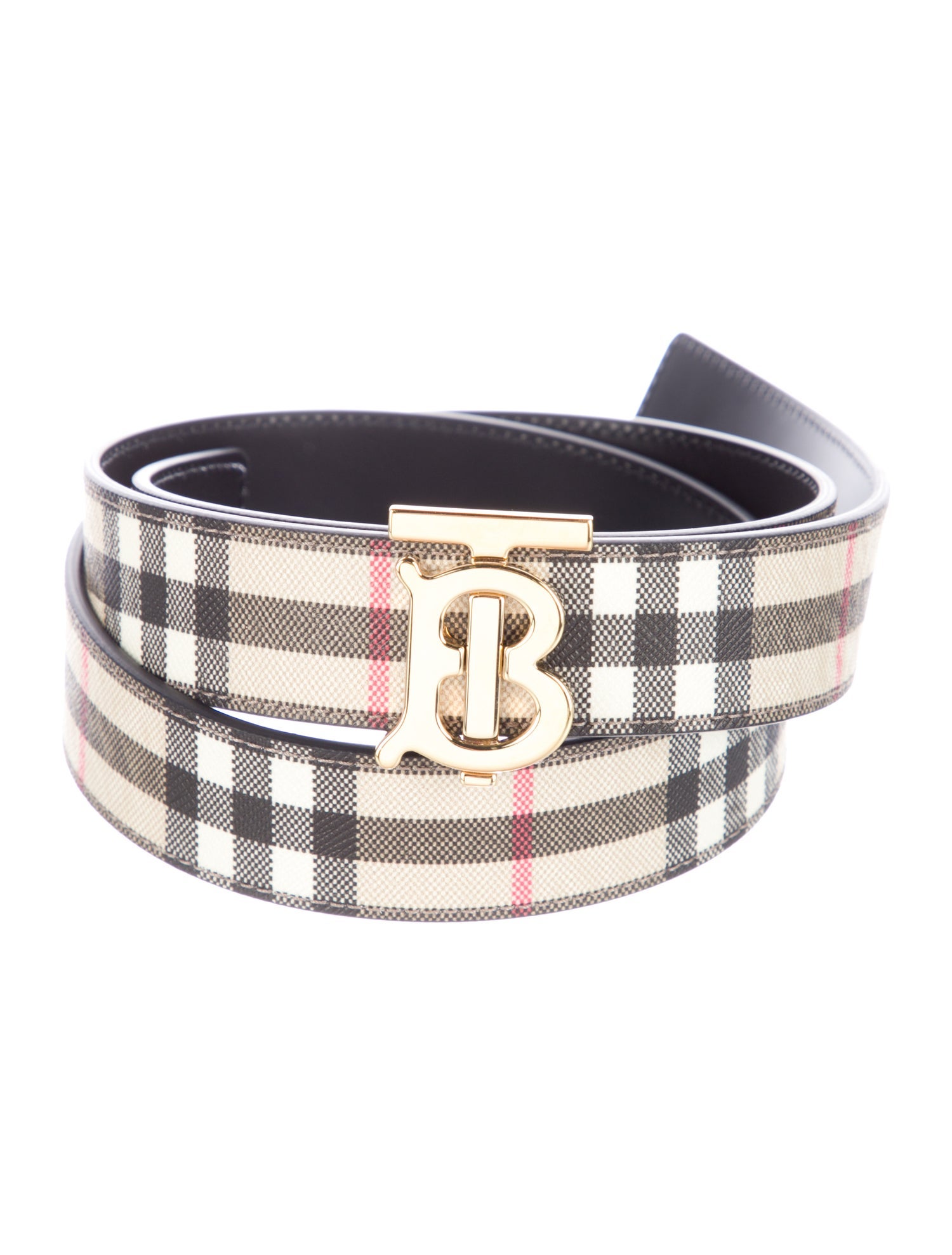Burberry Nova Check Pattern Skinny Belt Kit